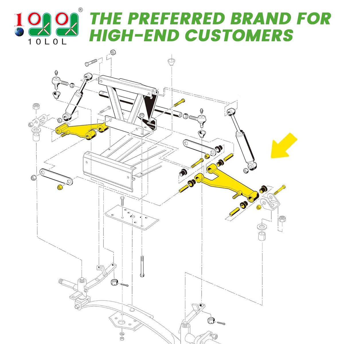 10L0L Delta A-Plate Sub Assembly side profile for precise front-end alignment.