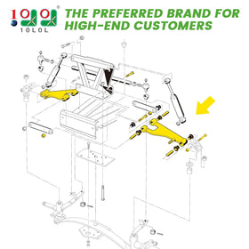 10L0L Delta A-Plate Sub Assembly side profile for precise front-end alignment.