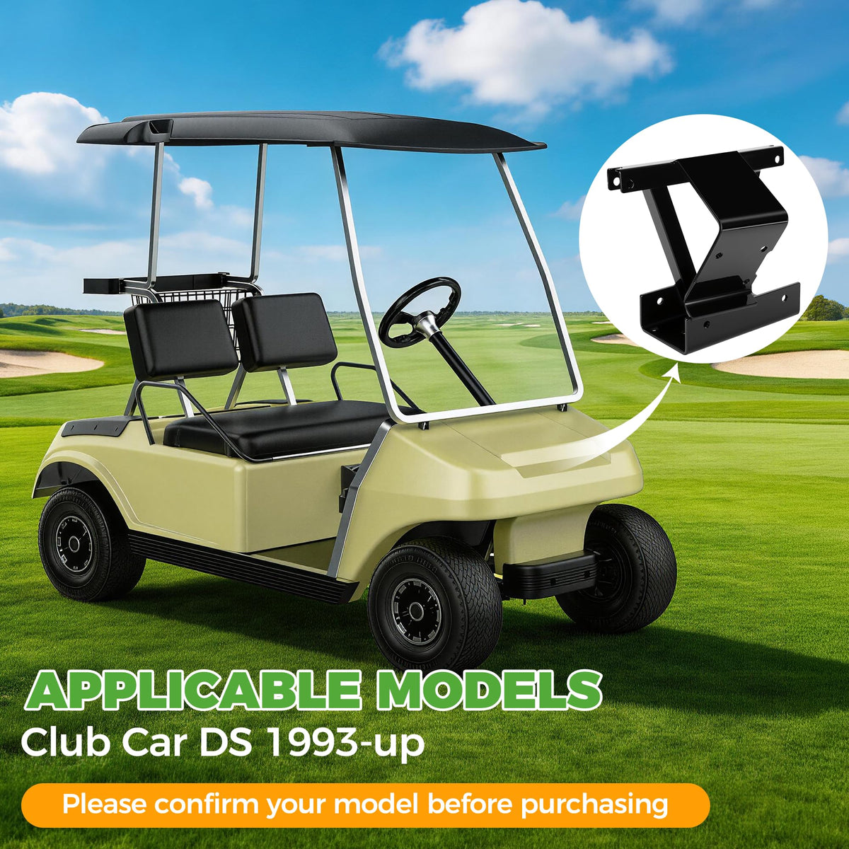 10L0L Delta Shock Gear Support in a gas Club Car DS, durable build