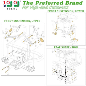 10L0L Deluxe control arm bushings reduce noise and vibration for a comfy ride.