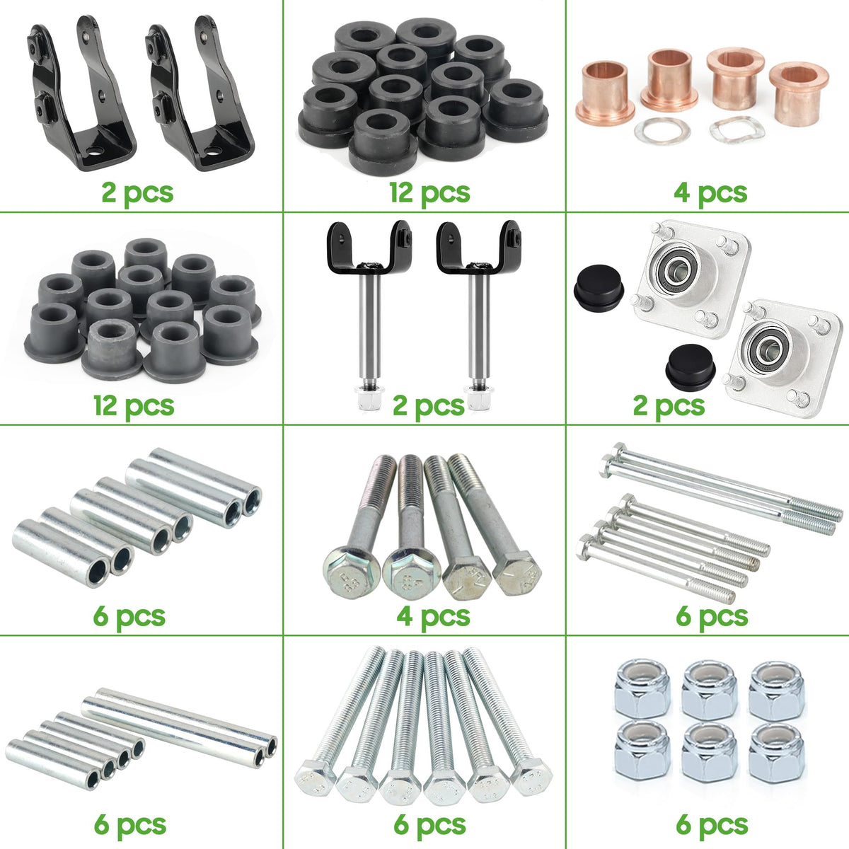 10L0L bronze bushings for durable, quiet suspension operation.