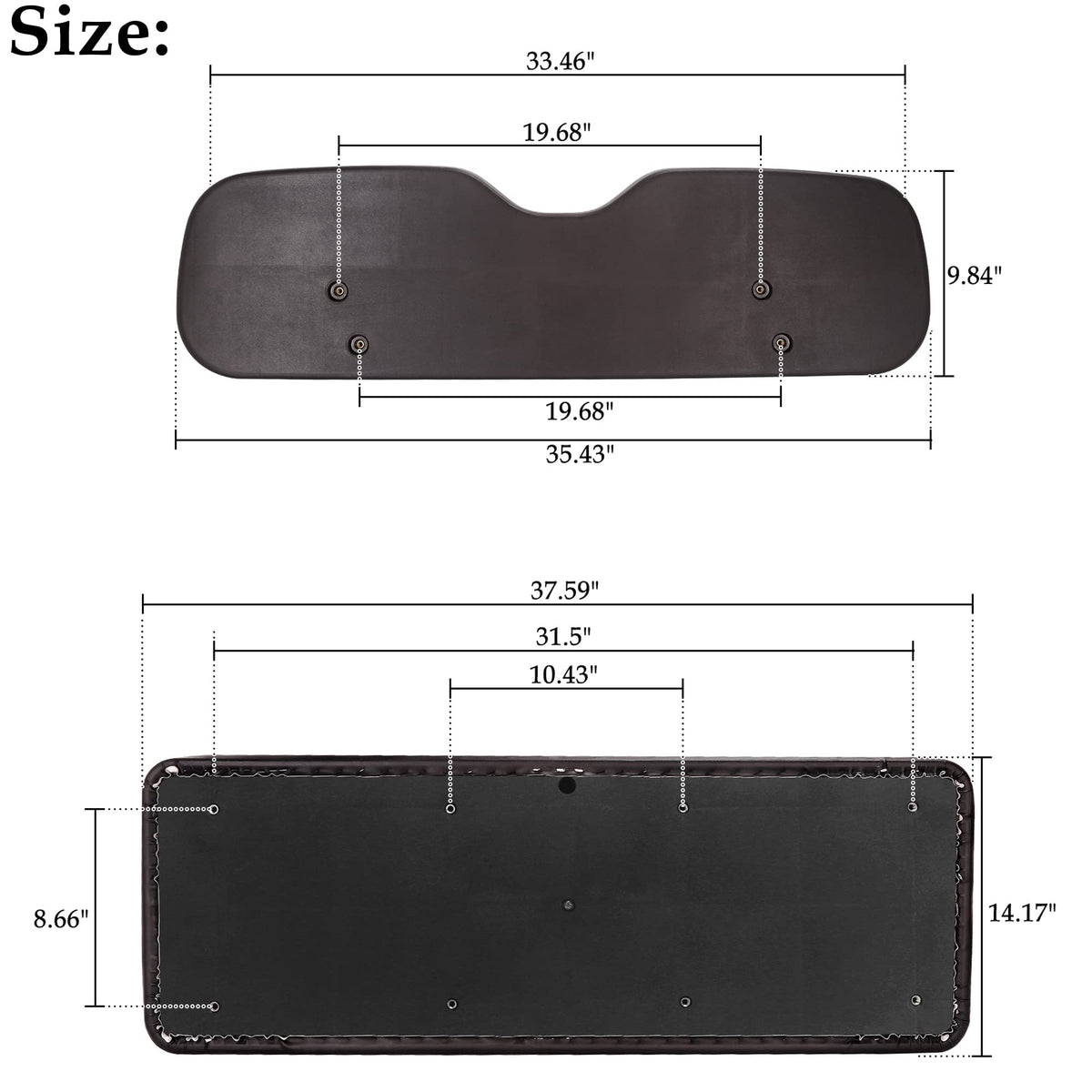 10L0L Deluxe cushion with pre-drilled holes—easy installation.