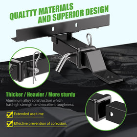 10l0l heavy-duty steel hitch withstands regular use on golf carts