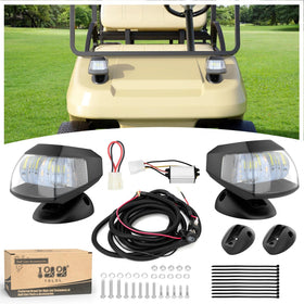 10L0L deluxe headlight kit for Club Car DS improves night visibility.