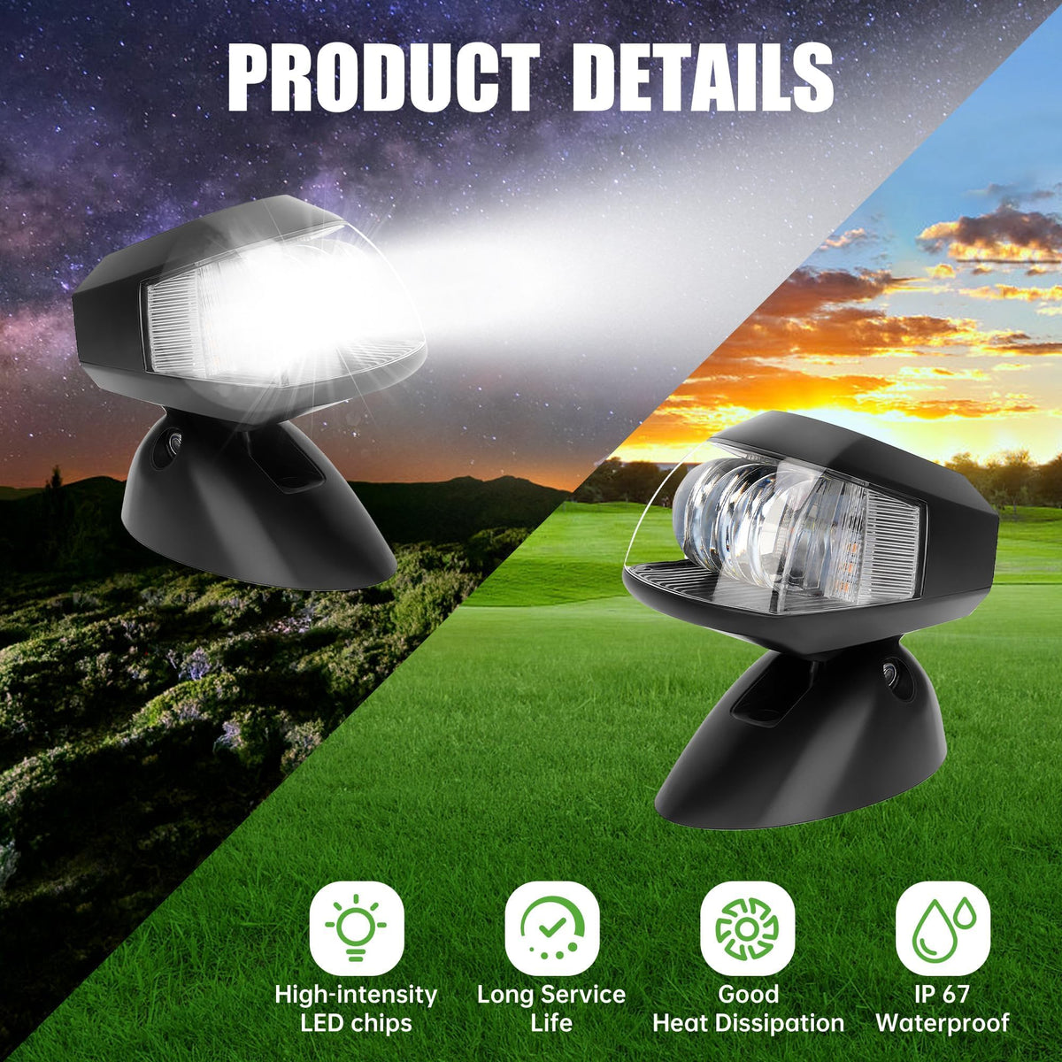 10L0L deluxe headlight kit for EZGO TXT provides brighter driving at night.