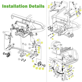 King pin kit from 10L0L assists proper alignment of the front end