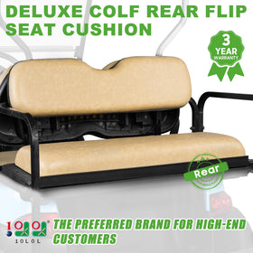 10L0L rear seat cushion on EZGO RXV shows premium fit for smooth rides.