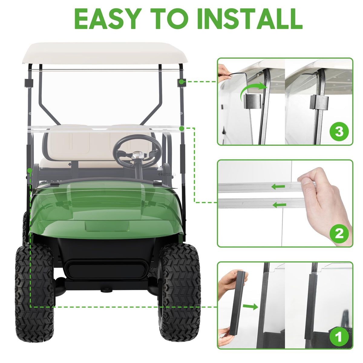 10L0L detachable clips prevent yellowing and simplify removal.