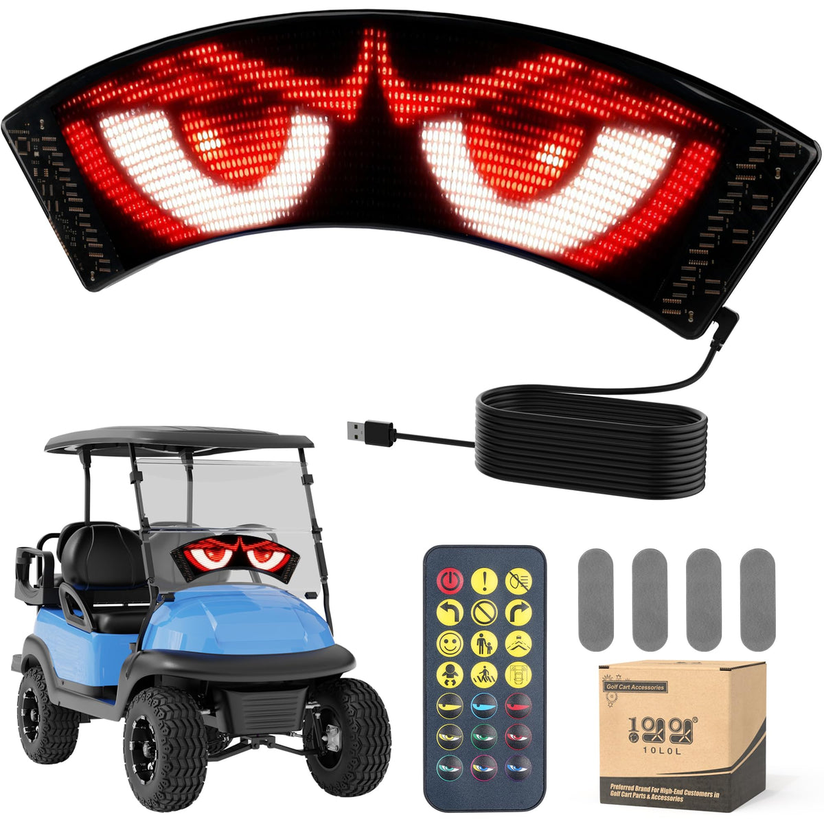 10L0L Devil Eyes Light on windshield boosts visibility for events