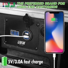 10L0L Digital Battery Voltmeter provides quick battery readings on the go.
