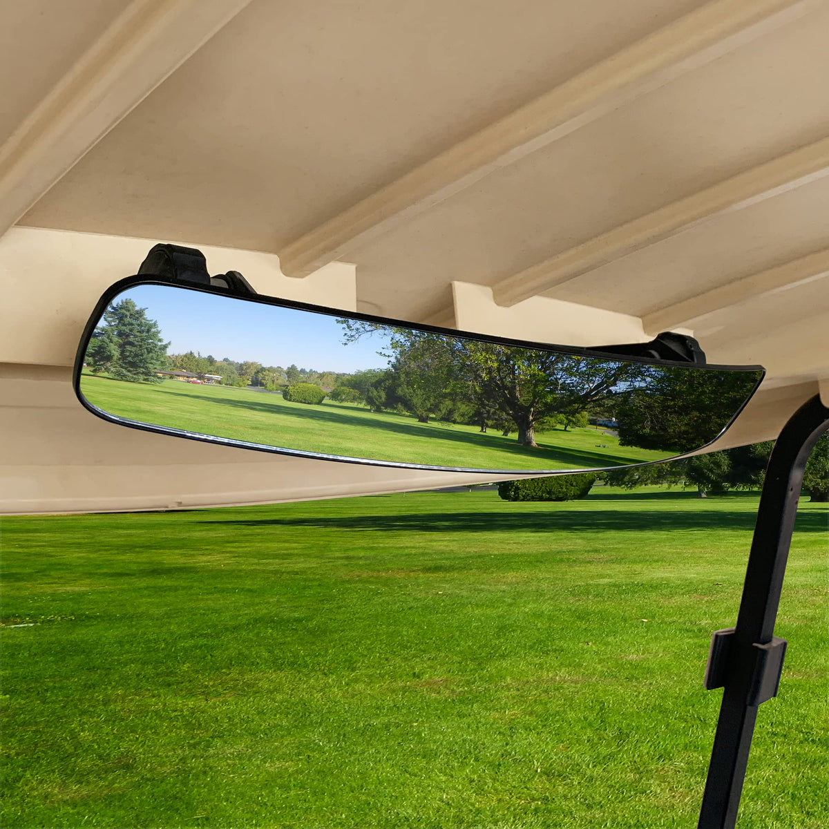 10L0L double-bracket mount for golf-cart mirror ensures stable alignment