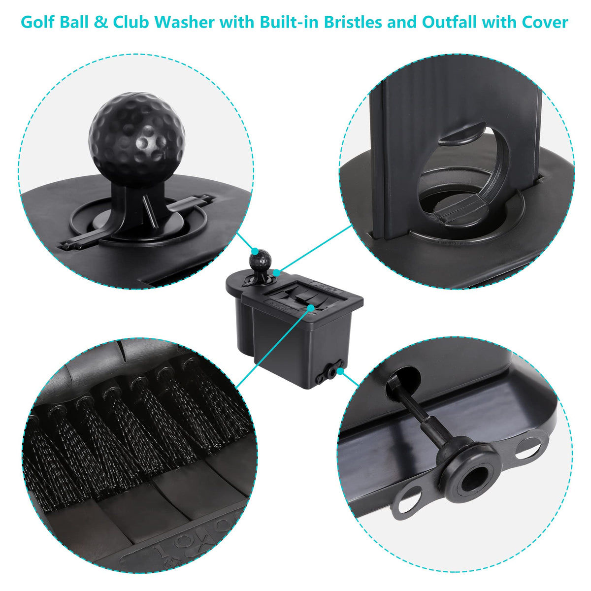 10L0L drainage outlet with plug cover for easy maintenance.