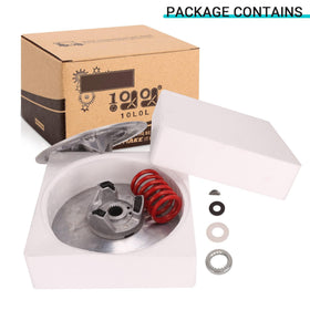 10L0L drive clutch in use on a golf cart; easy upgrade.