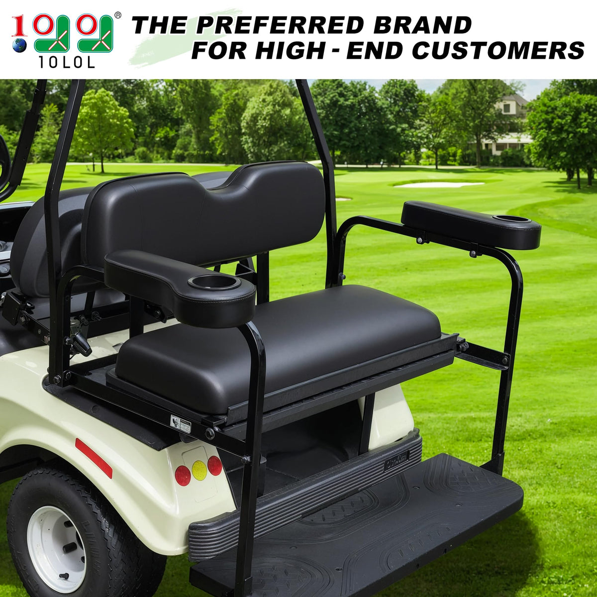 10L0L driver-side arm rest for EZGO/Yamaha, adds comfort on long rides.