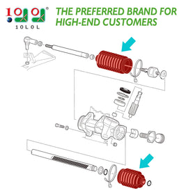 Includes driver-side bellow and stainless cable ties for easy fit