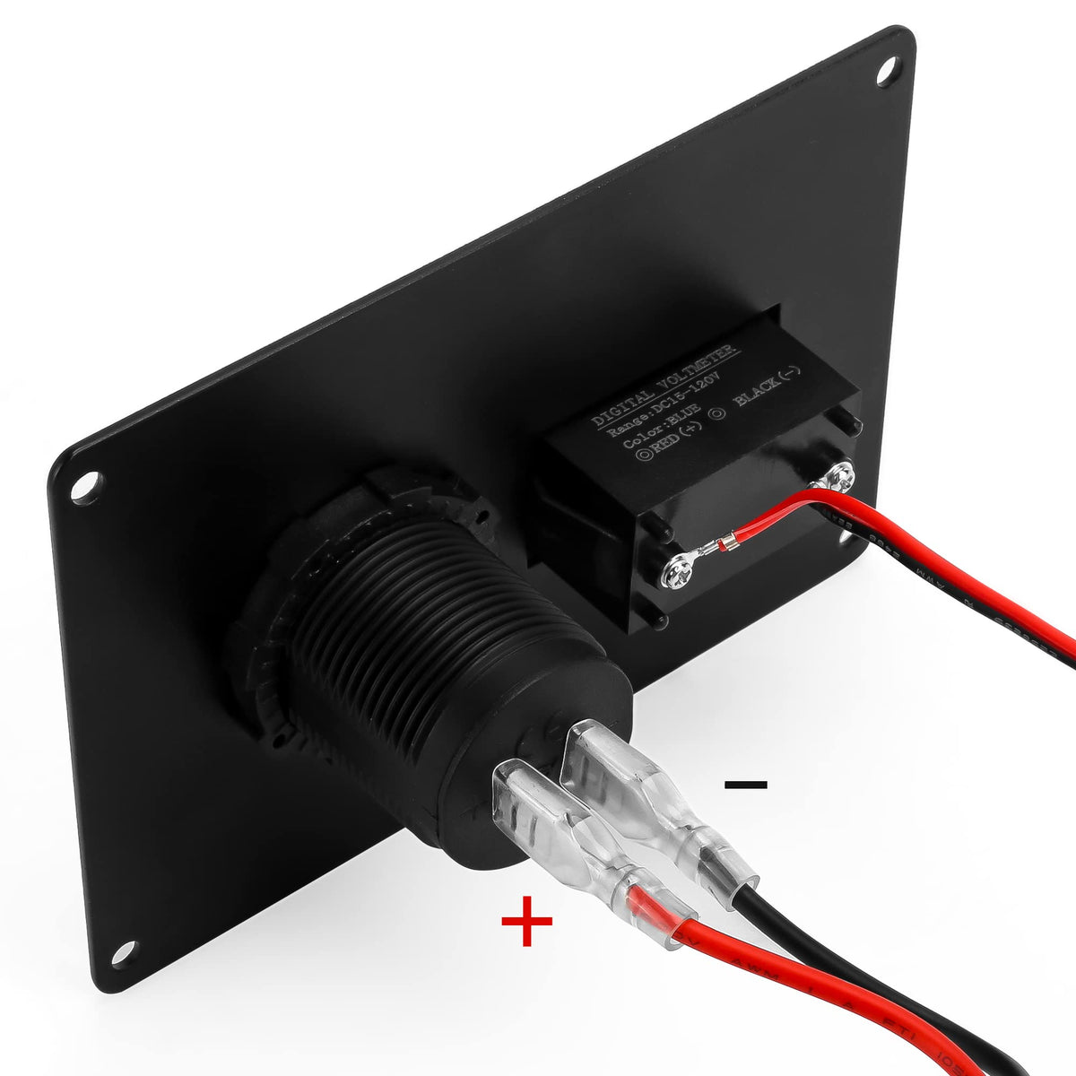 10L0L Dual USB charger ports charge two devices simultaneously.