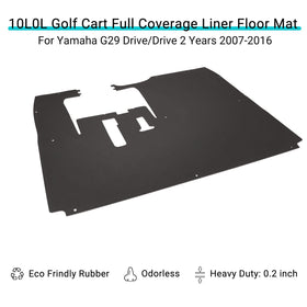 10L0L Durable 0.2 inch mat withstands rough use on Yamaha G29 terrain.