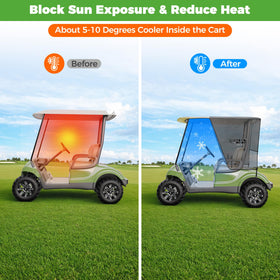 10L0L vinyl coated mesh allows breeze while shading passengers