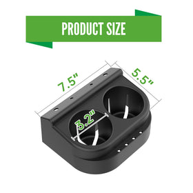 Durable ABS material cup holder resists impact and corrosion.