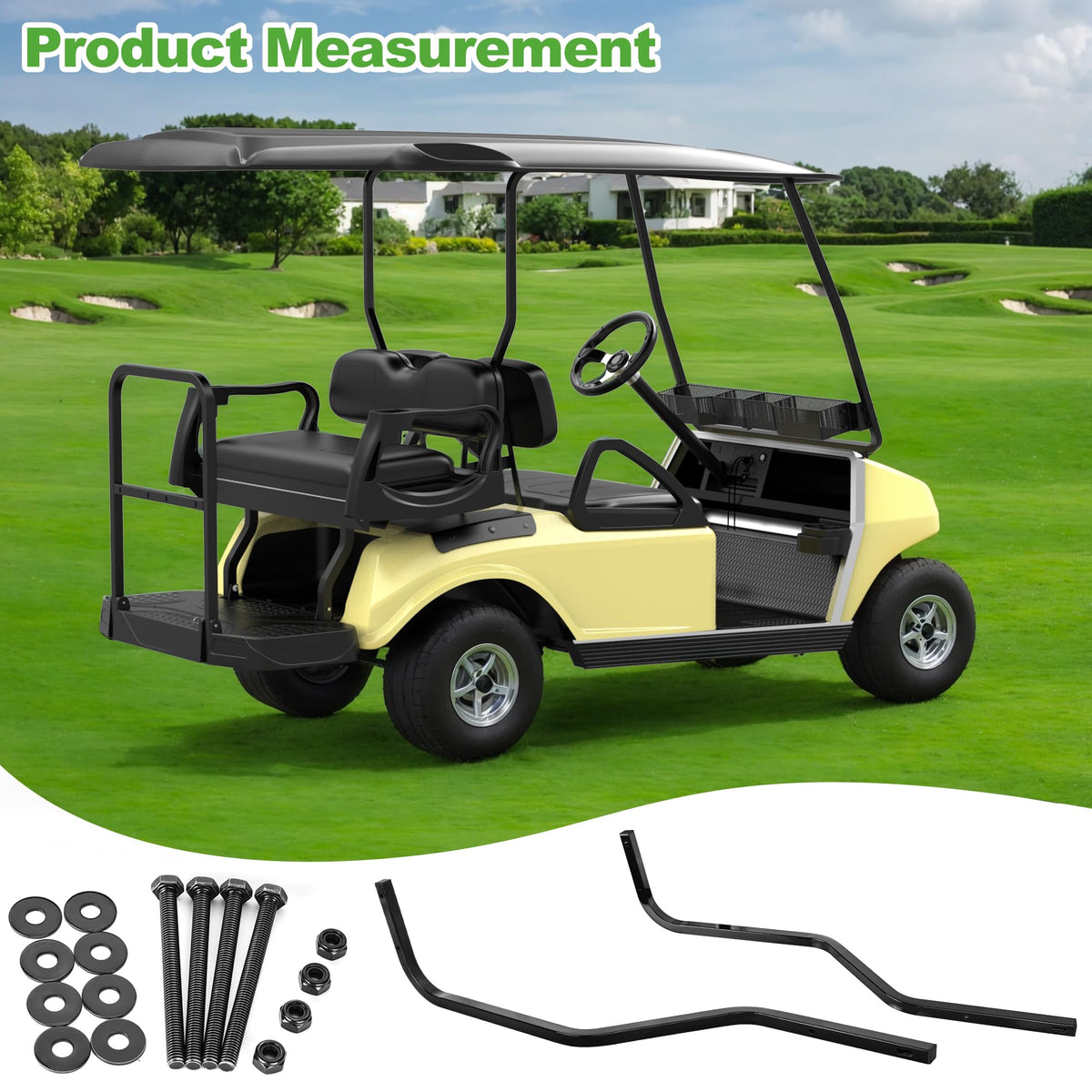 Durable brackets suitable for heavy-load scenarios on golf carts
