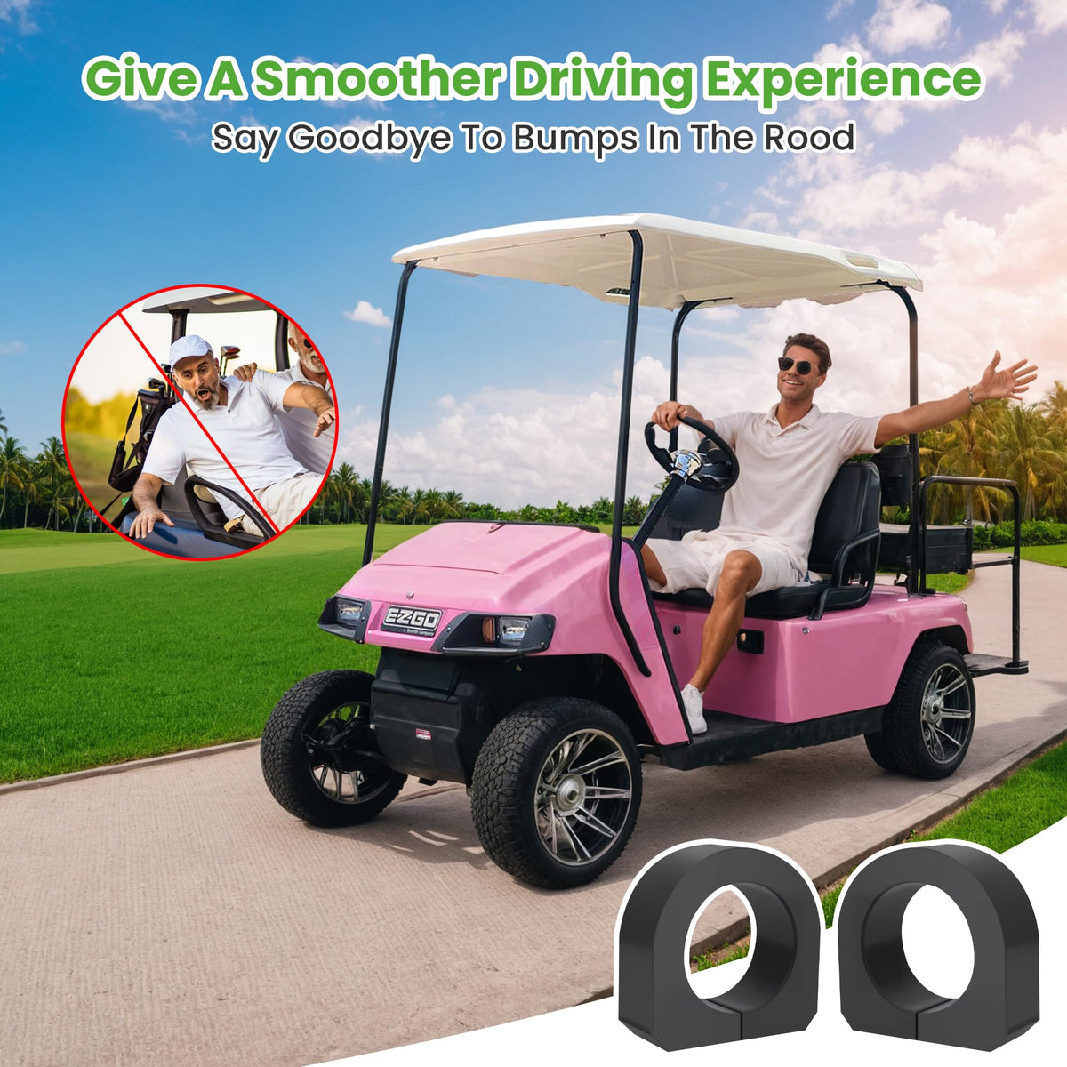 Durable construction supports long-lasting performance for EZGO TXT Medalist carts