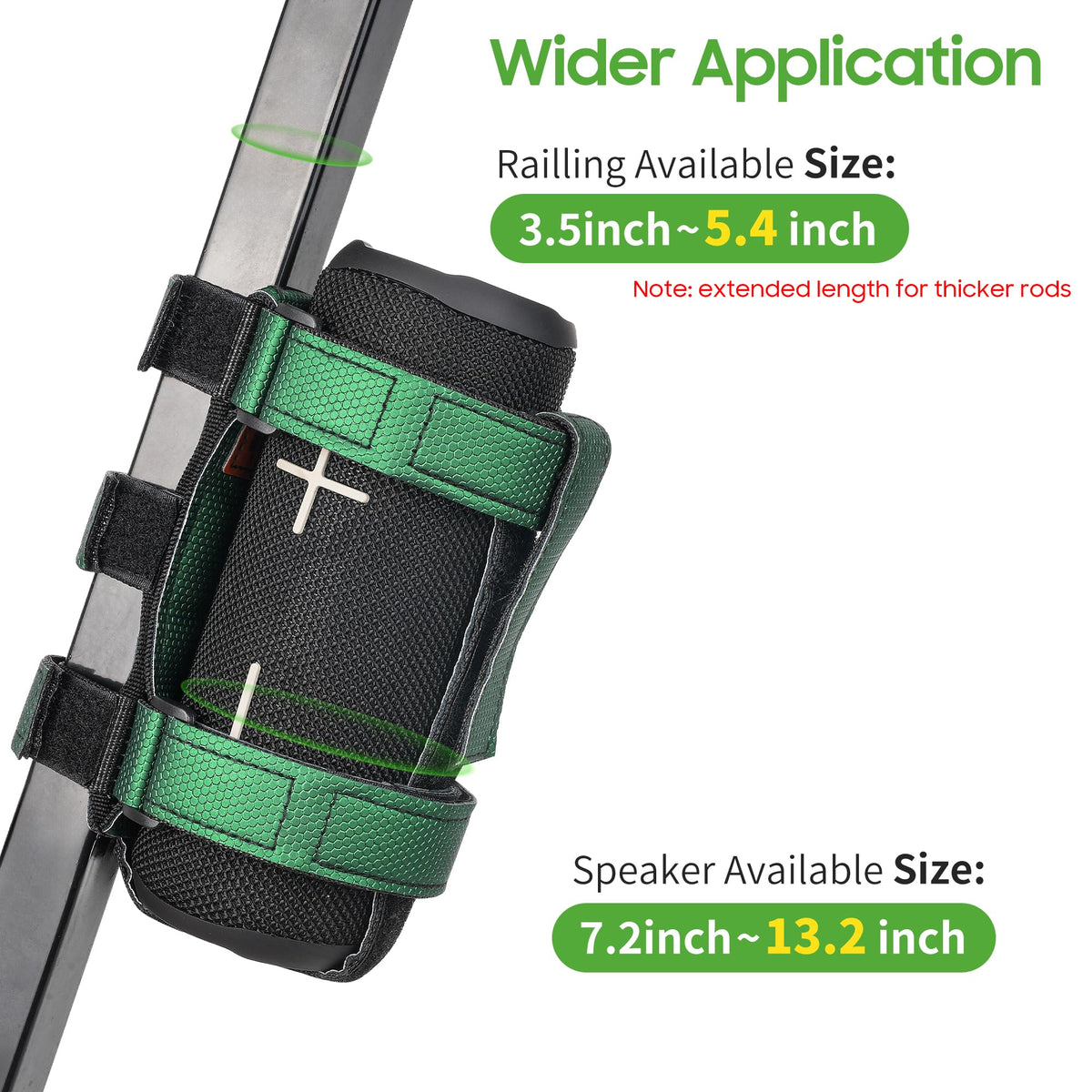 Durable fabric with reinforced stitching on the 10L0L speaker mount.