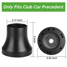 Durable black aluminum 10L0L adapter for enhanced golf cart styling