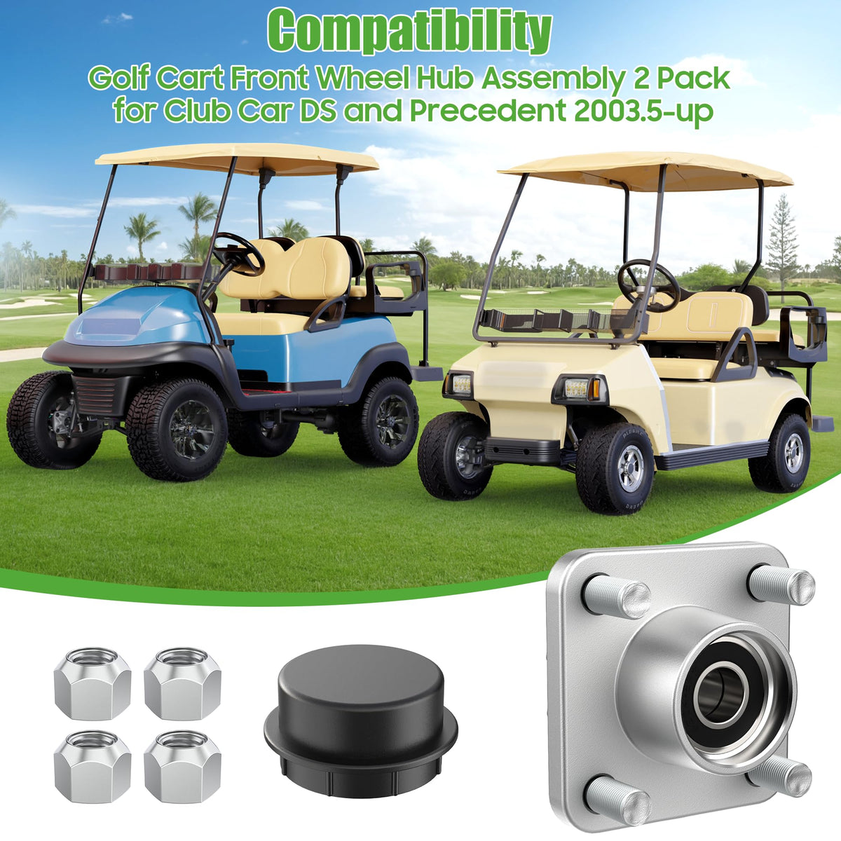 10L0L dust cover included with front hub protects spindle from debris.