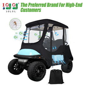 10L0L dust netting windshield system provides clear visibility with wind and insect protection.