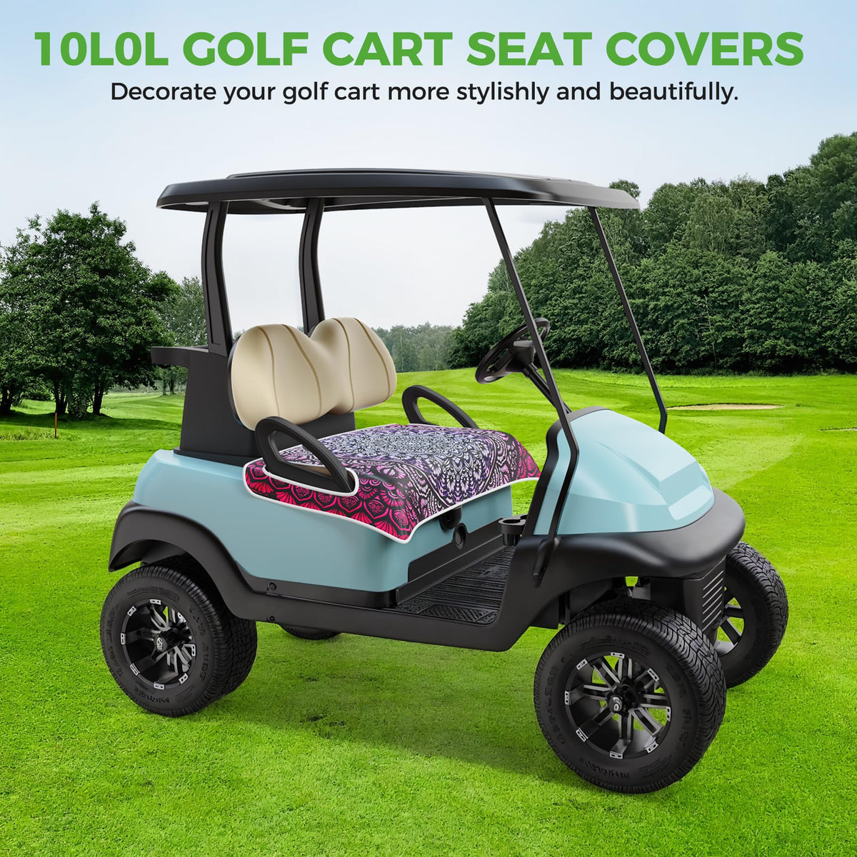 Machine-washable seat cover ready for easy cleaning after use