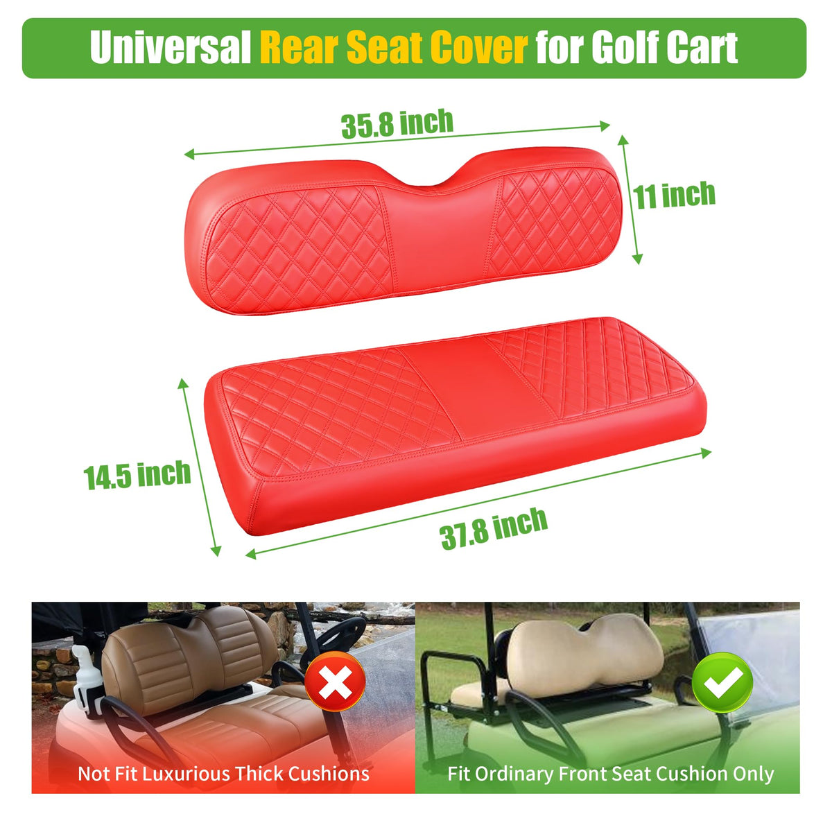 10L0L easy-clean red rear seat cover for quick maintenance after rides.