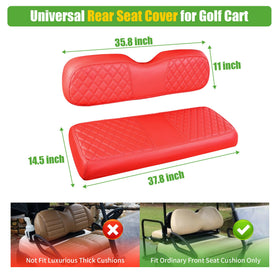 10L0L easy-clean red rear seat cover for quick maintenance after rides.