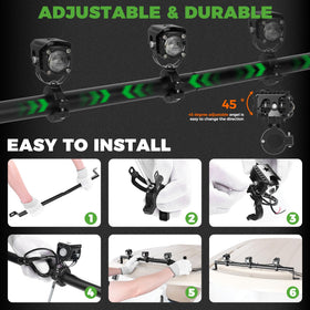 Simple installation with included brackets and screws