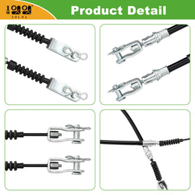 10L0L brake cable ready for installation on Club Car DS.