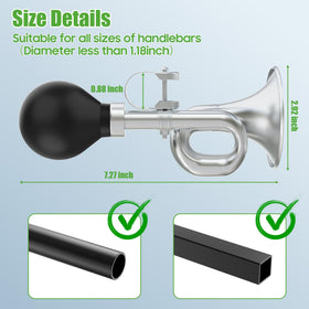 10L0L easy-install squeeze horn on handlebars requires no tools.