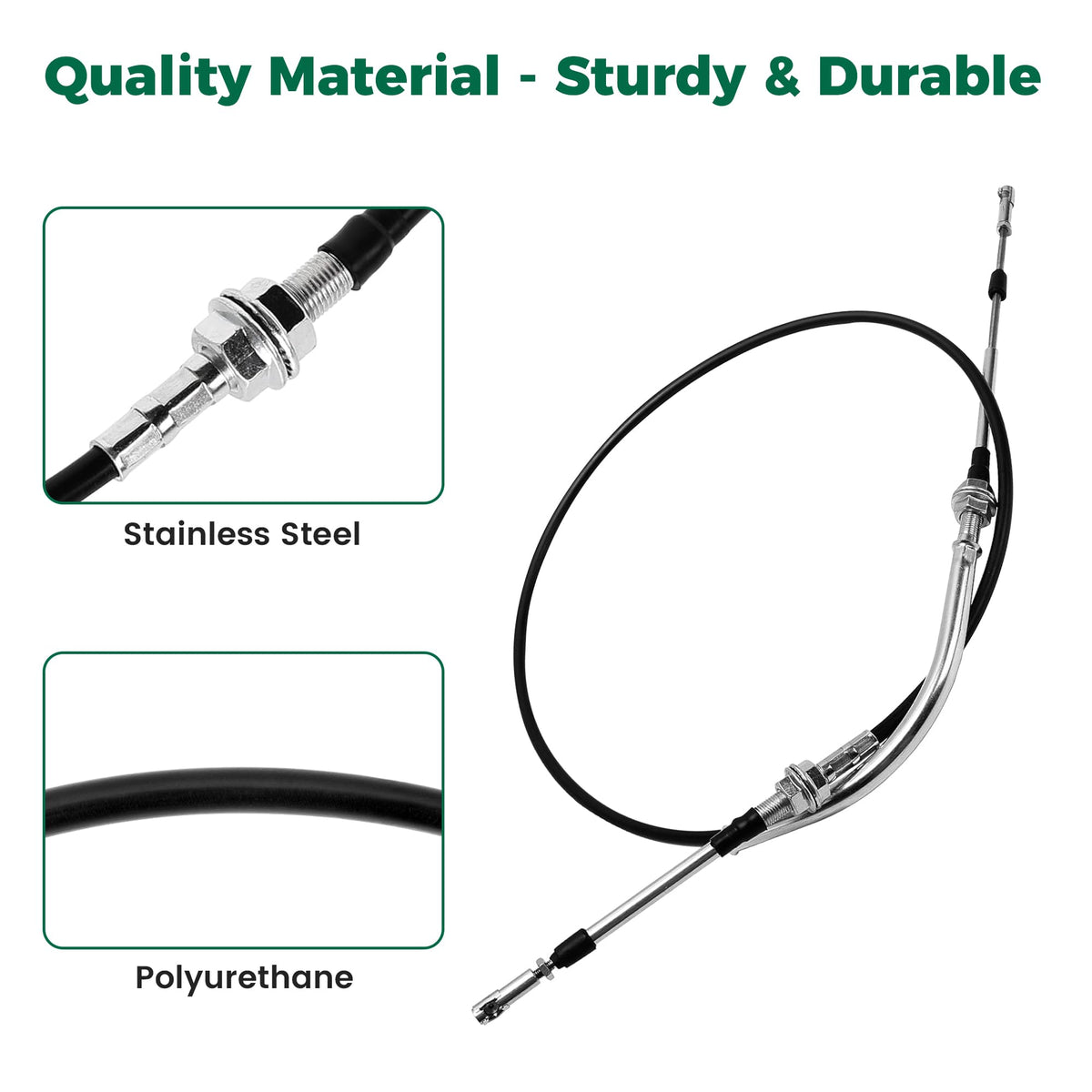 10L0L easy-install shift cable for Club Car DS minimizes downtime.