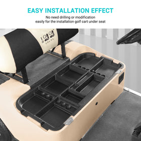 10L0L Easy-install under-seat tray simplifies setup