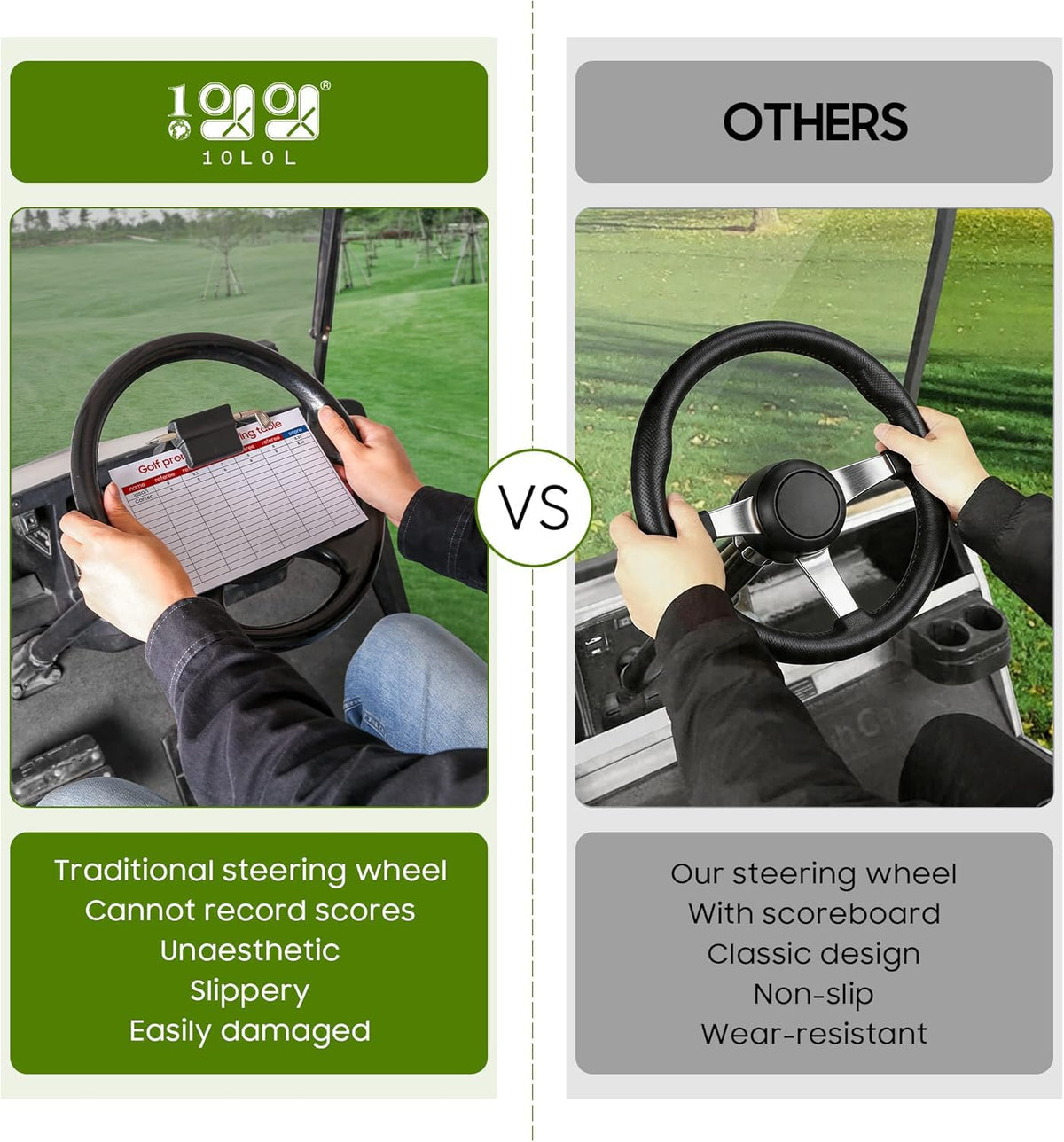 10L0L Easy-install replacement steering wheel accessory