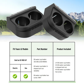 Easy-to-install cup holder kit for Club Car DS models.