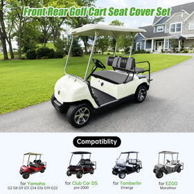 10L0L easy-install seat covers secure with elastic cords for a snug fit.