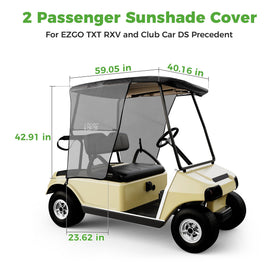 10L0L Easy-Install Sun Shade for Golf Carts offers practical shade on demand.
