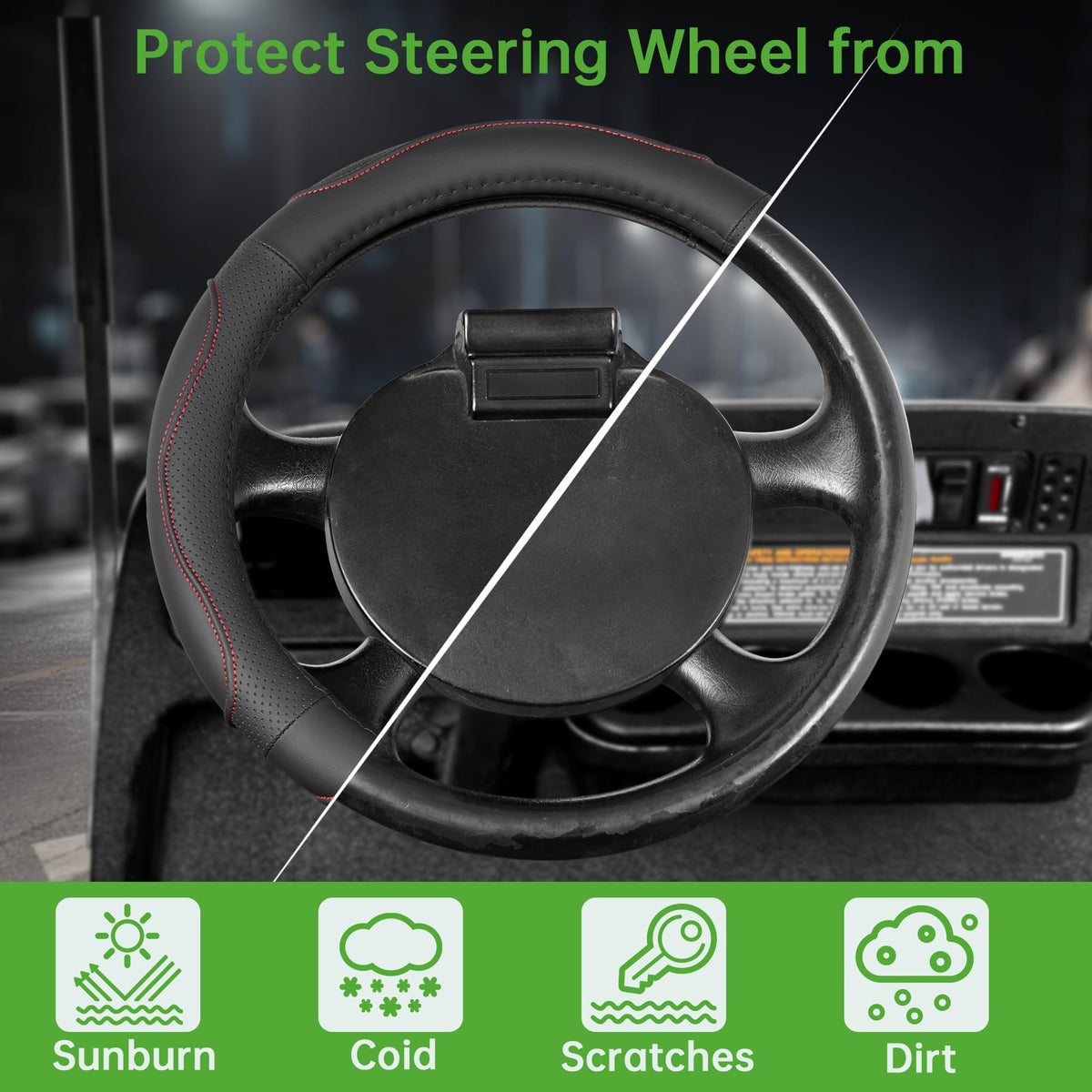 10L0L easy installation process demonstrates quick, tool-free fit on steering wheel.
