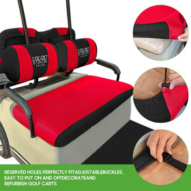 10L0L Easy installation steps illustration with straps and buckles
