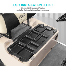 Easy pop-out seat installation for EZGO RXV with 10L0L tray
