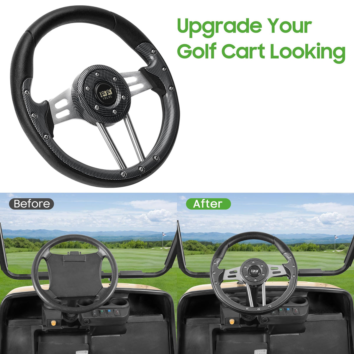 10L0L three minute installation on a golf cart