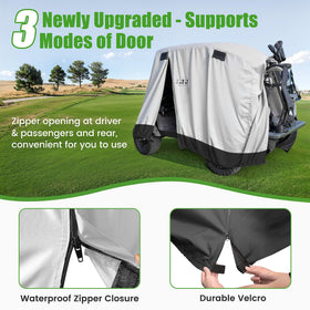 10L0L elastic bottom with wind straps secures cover in strong winds
