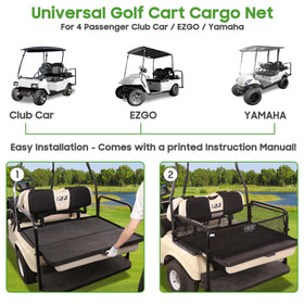 10L0L elastic storage net for Yamaha cart helps stay organized