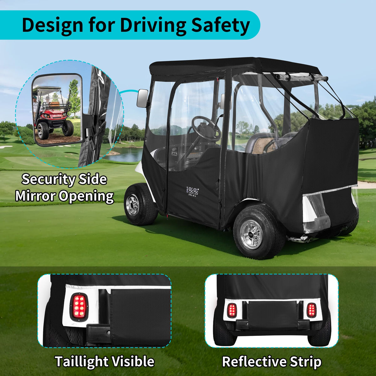 10L0L enclosure shows reflective strip for enhanced daytime and low light safety.