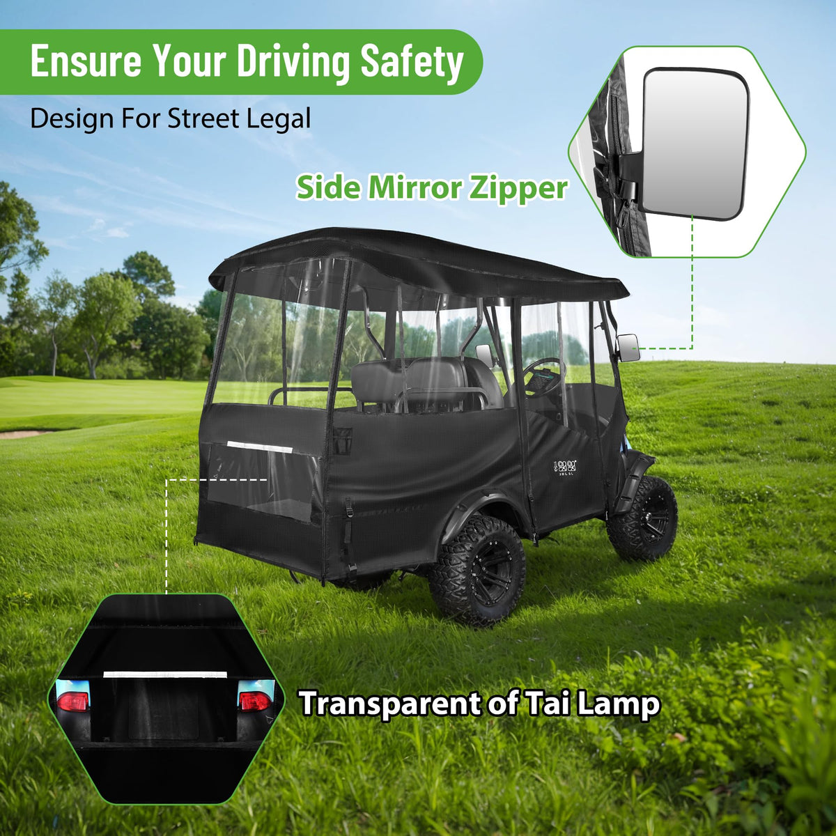 10L0L enhanced zippers with dual stitching ensure smooth operation in wind.