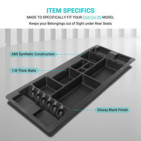 10L0L enlarged storage space under the seat for golf tools and essentials